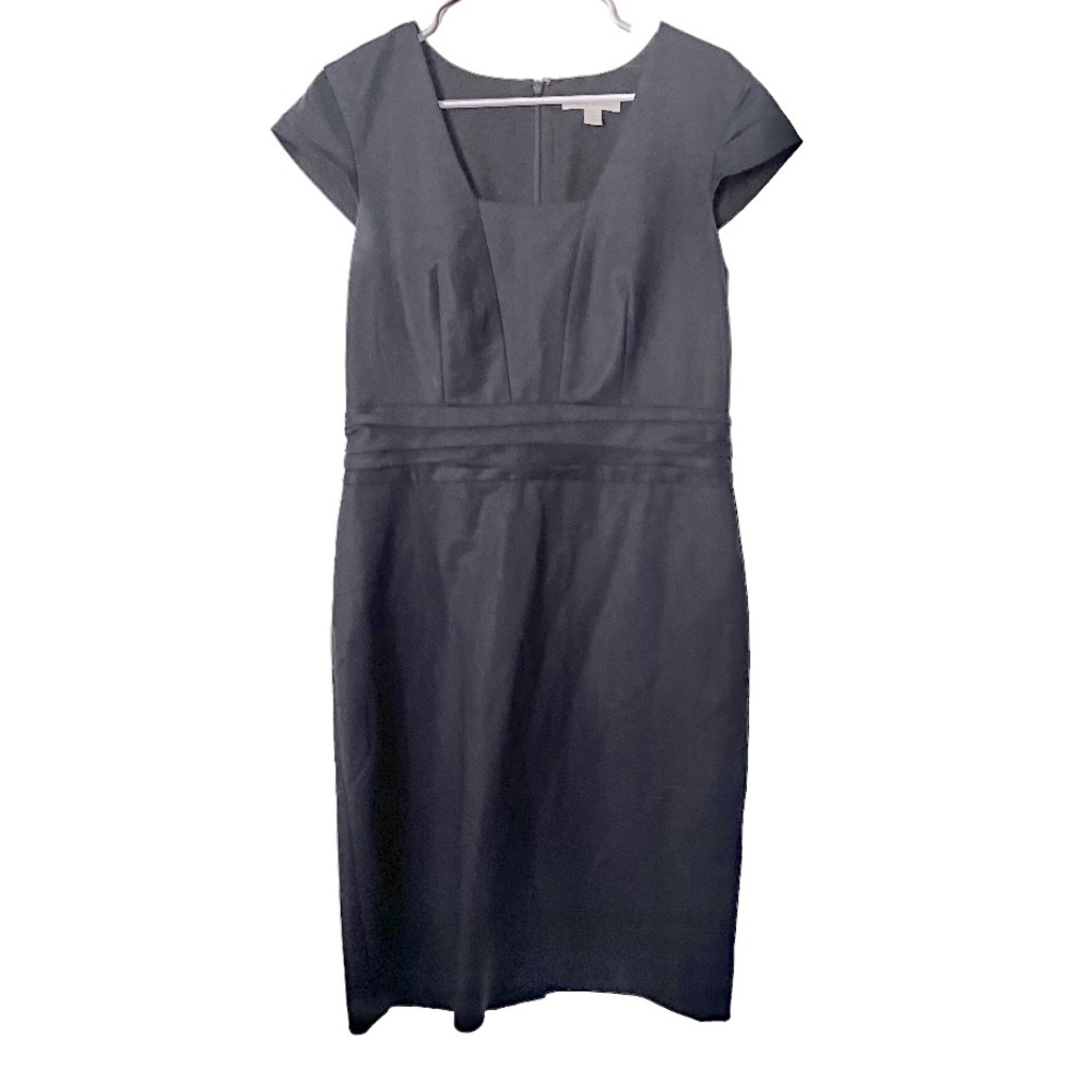 Banana Republic Black Cap Sleeve Stretch Sheath Dress